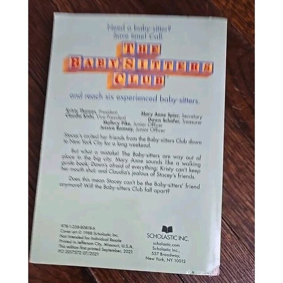 Stacey's Mistake the Baby-Sitters Club #18 by Ann M. Martin 2021 Paperback - Picture 7 of 7